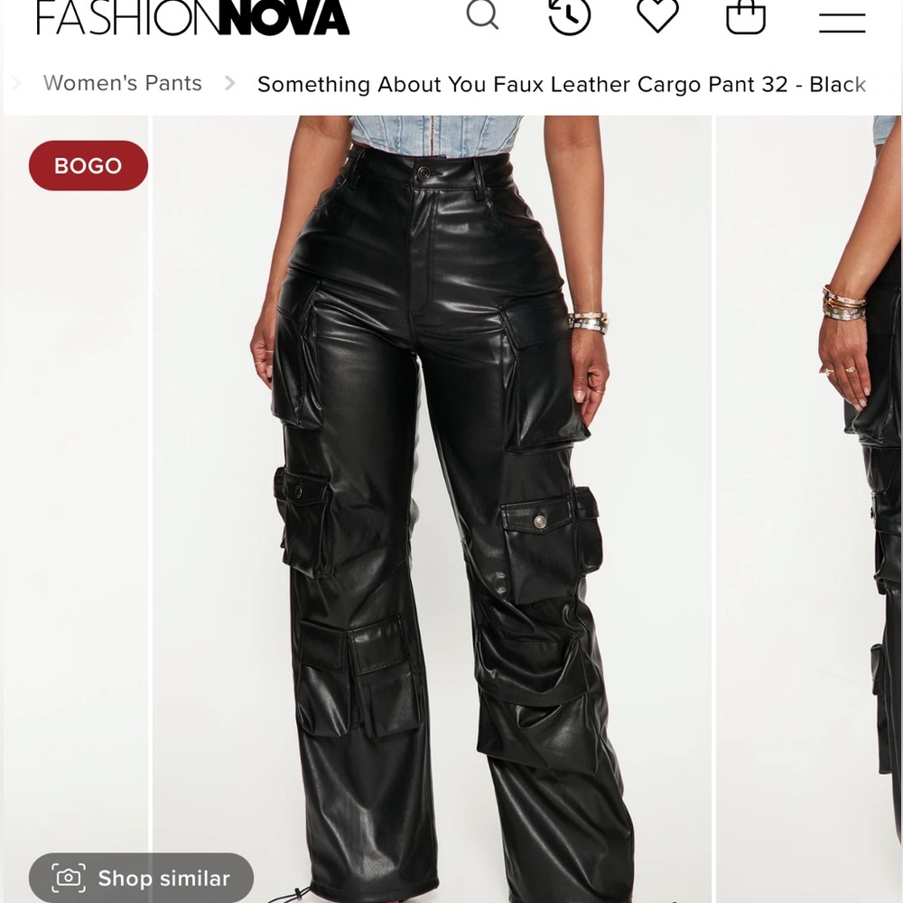Leather Cargo Pants